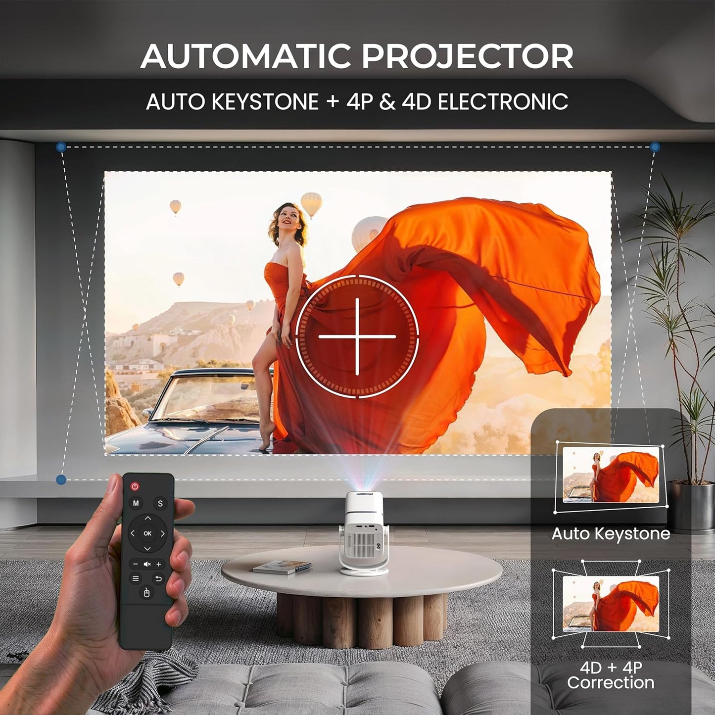 E GATE Atom 3X Smart Projector – Full HD Home Cinema
