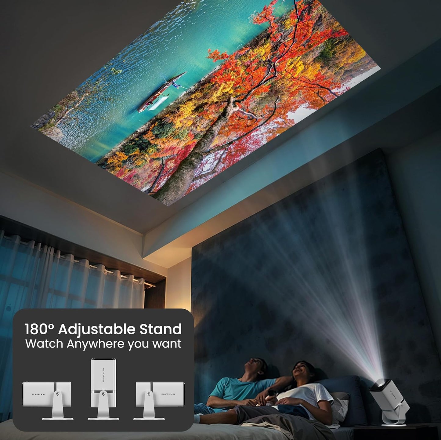 E GATE Atom 3X Smart Projector – Full HD Home Cinema