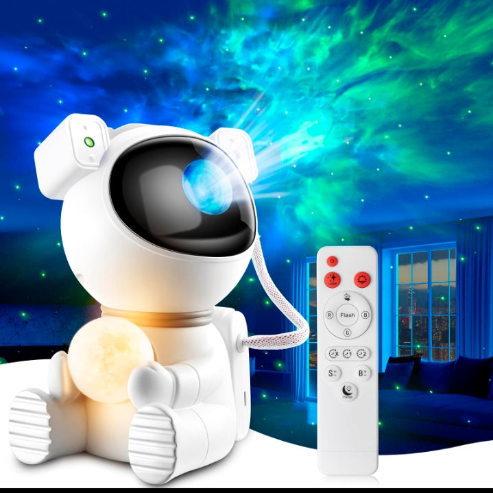 Galaxy Star Projector Night Lamp (Remote + Music + Timer)