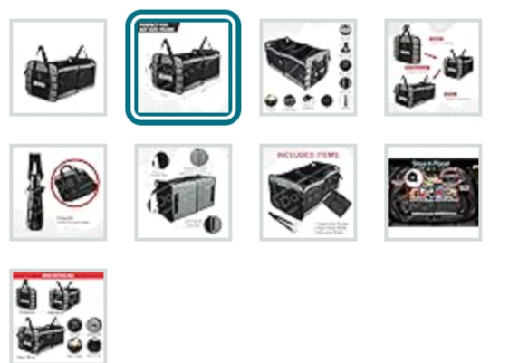 Collapsible Car Trunk Organizer | Heavy Duty Multi-Compartment Storage Box for S